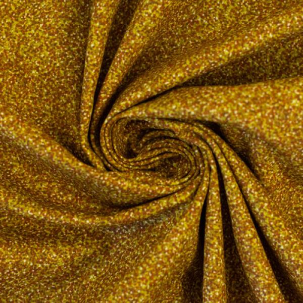 Baumwolle Glitter-Optik Gold von Swafing